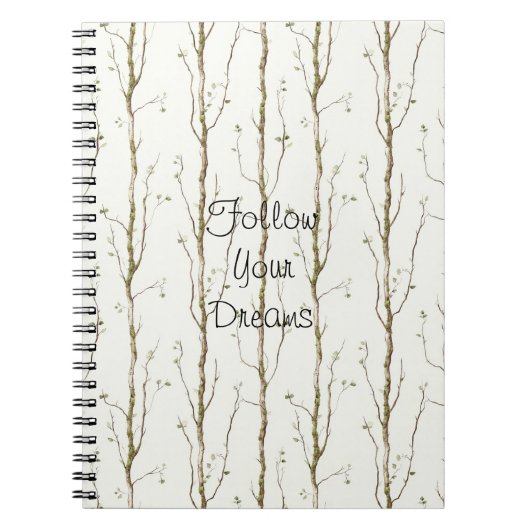 Carnet Arbres bruns verts   (Devant)
