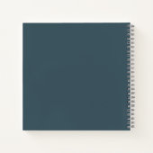 Carnet Arbres de bouleau enneigés Noël Teal ID1003 (Dos)