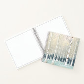 Carnet Arbres de bouleau enneigés Noël Teal ID1003 (Intérieur)