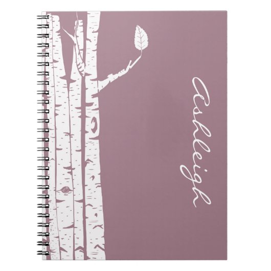 Carnet Arbres de bouleau roses (Devant)