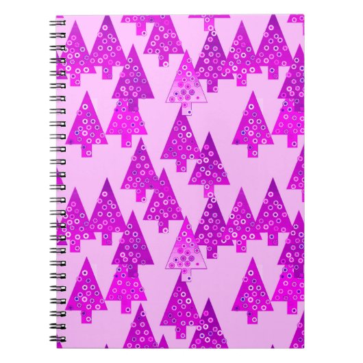 Carnet Arbres de Noël à fleurs modernes - orchidée (Devant)