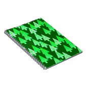 Carnet Arbres de Noël à fleurs modernes - vert de pin (Côté Droit)