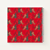Carnet Arbres de Noël & tigres motif rouge arrière - plan (Dos)