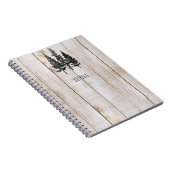 Carnet Arbres de pin rustiques en bois simple campagne (Côté Droit)
