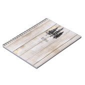 Carnet Arbres de pin rustiques en bois simple campagne (Côté gauche)
