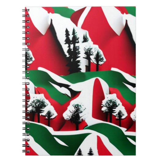 Carnet Arbres montagnes neige (Devant)