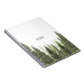 Carnet Arbres Pins Rustiques Campagne Simple (Côté Droit)