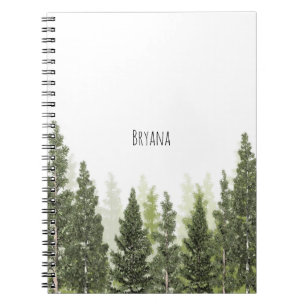 Carnet Arbres Pins Rustiques Campagne Simple