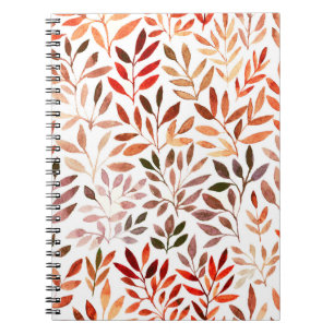 Carnet Arbres rétro, aquarelle motif sans couture.