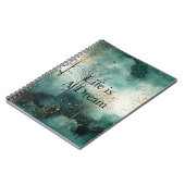 Carnet Arbres verts en or (Côté gauche)