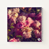 Carnet Arbuste à roses rouges personnalisation (Dos)