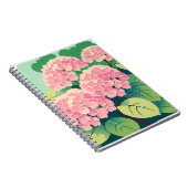 Carnet Arbuste d'hortensia rose (Côté Droit)