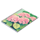 Carnet Arbuste d'hortensia rose (Côté gauche)