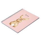 Carnet Arc de lapin rose queue blanche (Côté gauche)