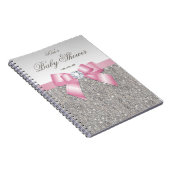 Carnet Arc de rose de paillettes d'argent de Faux de (Côté Droit)