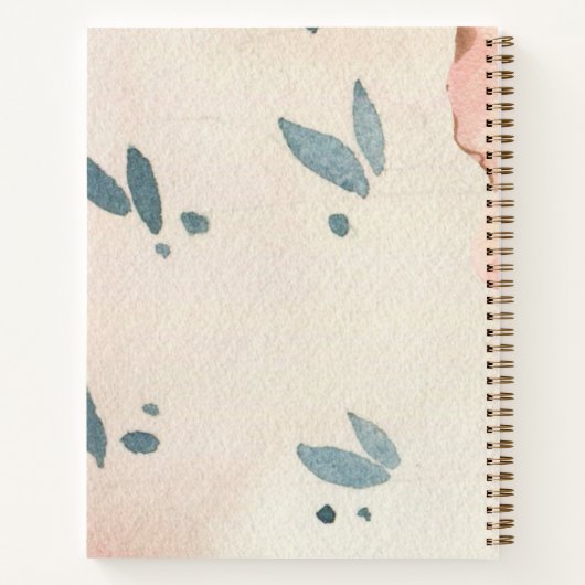 Carnet Arc écossais et bouton rose Kraft (Dos)