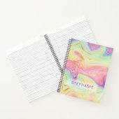 Carnet Arc en arc-en-ciel Personnalisé en marbre Strata (Intérieur)