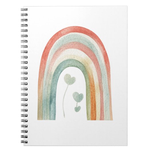 Carnet Arc-en-ciel aquarelle boho (Devant)