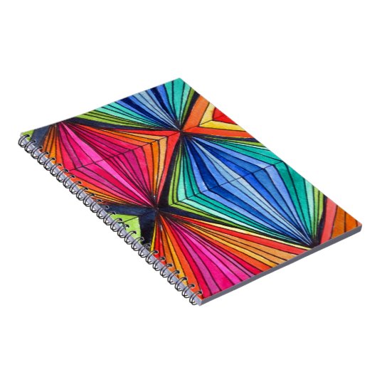 Carnet Arc-en-ciel - Art optique géométrique (Côté Droit)