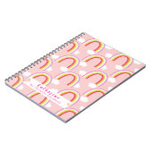 Carnet Arc-en-ciel avec nuage rose (Côté gauche)