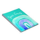 Carnet Arc-en-ciel bleu aquarelle amour (Côté Droit)