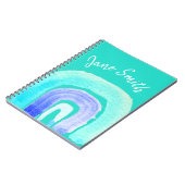 Carnet Arc-en-ciel bleu aquarelle amour (Côté gauche)