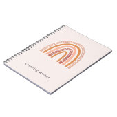 Carnet Arc-en-ciel Boho (Côté gauche)