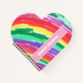 Carnet Arc-en-ciel Coloré avec Nom (Devant)