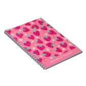 Carnet Arc-en-ciel de fraises d'été et marguerite (Côté Droit)