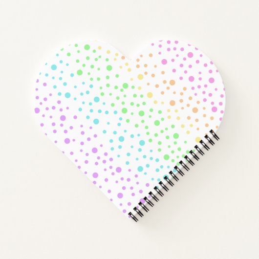 Carnet arc-en-ciel en forme de coeur (Dos)