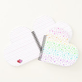 Carnet arc-en-ciel en forme de coeur (Intérieur)