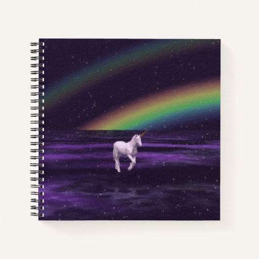 Carnet Arc en ciel et licorne (Devant)