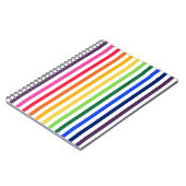 Carnet Arc-en-ciel et rayures blanches (Côté gauche)