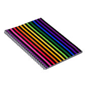 Carnet Arc-en-ciel et rayures noires (Côté Droit)