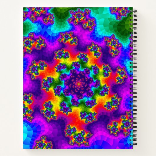 Carnet Arc-en-ciel fleuri (Dos)