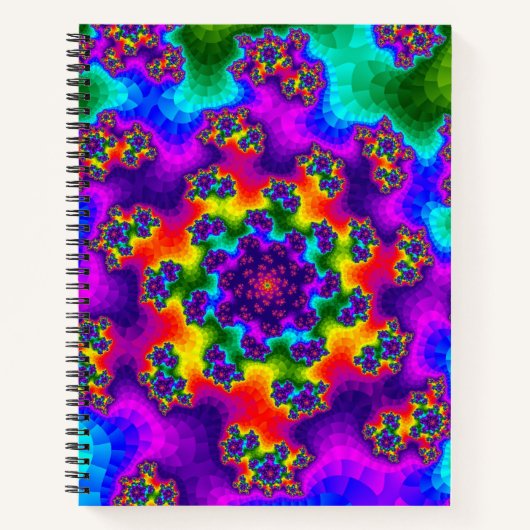 Carnet Arc-en-ciel fleuri (Devant)