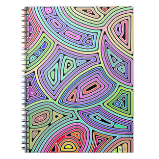 Carnet arc-en-ciel formes abstraites asymétriques 2