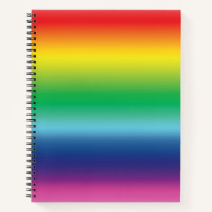 Carnet Arc-en-ciel moderne ombre dégradé motif lgbt pride