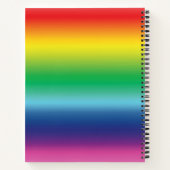 Carnet Arc-en-ciel moderne ombre dégradé motif lgbt pride (Dos)