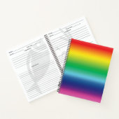 Carnet Arc-en-ciel moderne ombre dégradé motif lgbt pride (Intérieur)