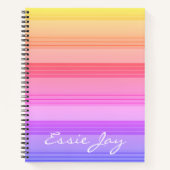 Carnet Arc-en-ciel Ombre bande Motif (Devant)