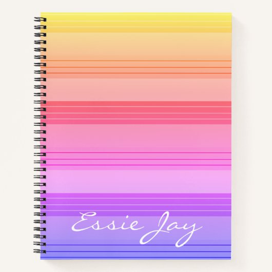 Carnet Arc-en-ciel Ombre bande Motif (Devant)