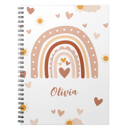 Carnet Arc-en-ciel Pastel personnalisé (Devant)