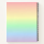 Carnet Arc-en-ciel personnalisable aux couleurs pastel (Dos)