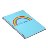 Carnet Arc-en-ciel simple personnalisé (Côté Droit)