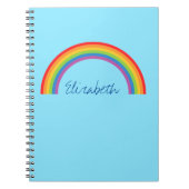 Carnet Arc-en-ciel simple personnalisé (Devant)