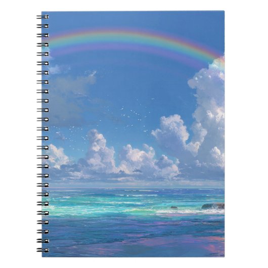 Carnet Arc-en-ciel sur l'océan (Devant)