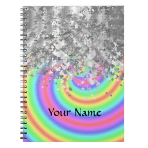 Carnet Arc-en-ciel tourbillonnant et fausse parties scint