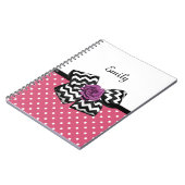 Carnet Arc et nom roses mignons de Chevron de rose de (Côté gauche)