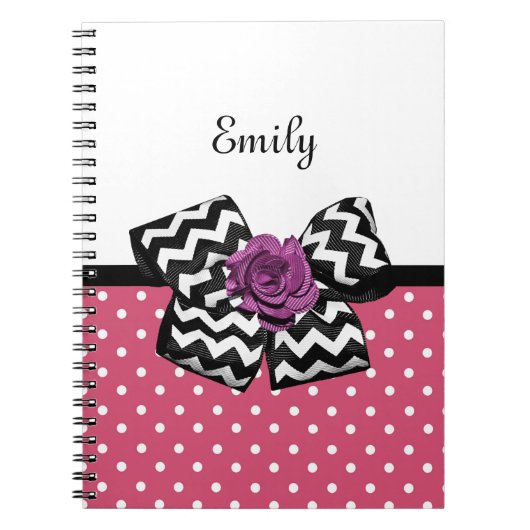 Carnet Arc et nom roses mignons de Chevron de rose de (Devant)